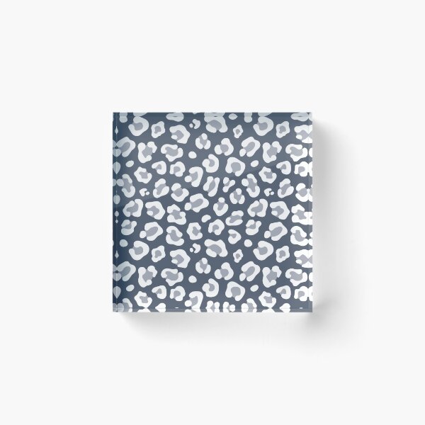 Item preview, Slate and White leopard print designed and sold by pattern-archive.