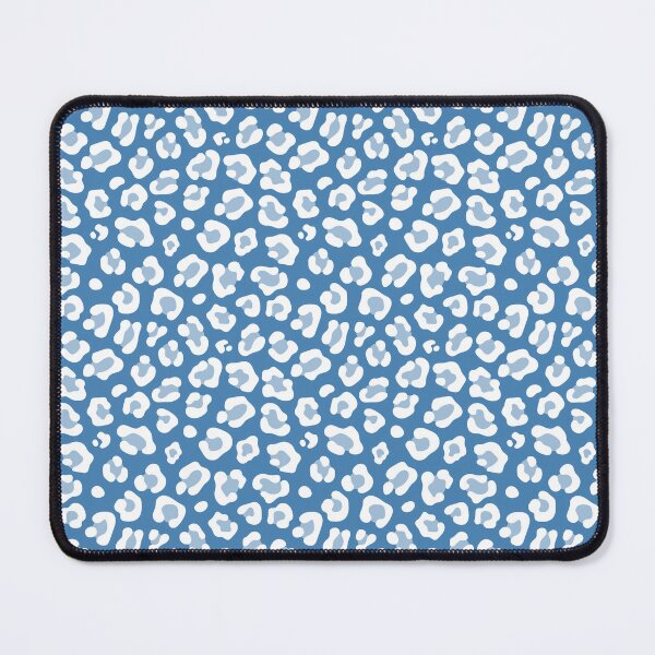 Item preview, Steel Blue and White leopard print designed and sold by pattern-archive.