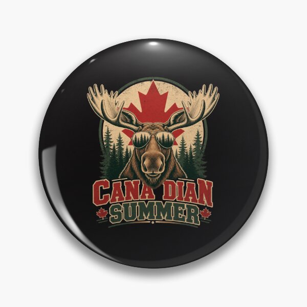 Item preview, Canadian Summer Retro Moose Graphic Tee designed and sold by Unleashing Style .