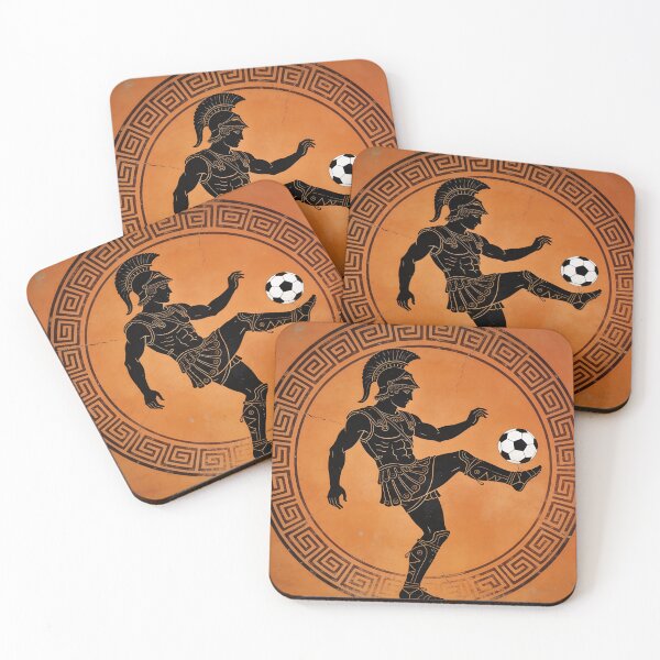 Item preview, Achilles Soccer Freestyle Ancient Greek Vase Art - Funny Sports Gift designed and sold by HistoricHumor.