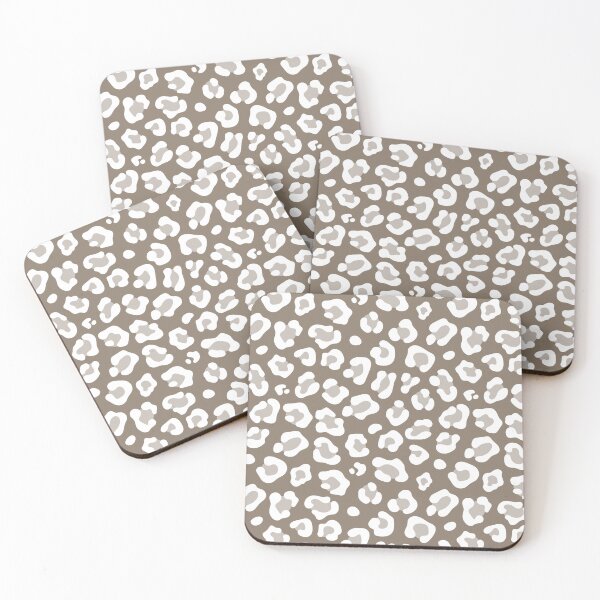 Item preview, Taupe and White leopard print designed and sold by pattern-archive.