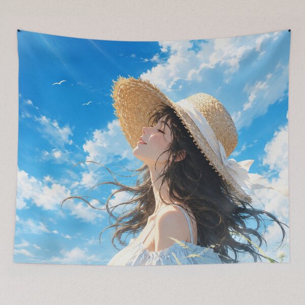 Item preview, Sunlit Serenity | Lady Beneath the Endless Sky designed and sold by Sticleg.