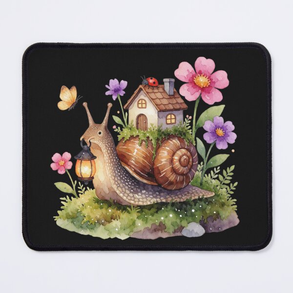 Item preview, Woodland Snail House Sticker | Cozy Cottagecore Fantasy Creature designed and sold by AillustriaAK.
