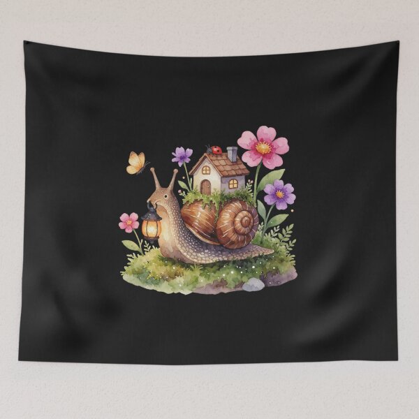 Item preview, Woodland Snail House Sticker | Cozy Cottagecore Fantasy Creature designed and sold by AillustriaAK.