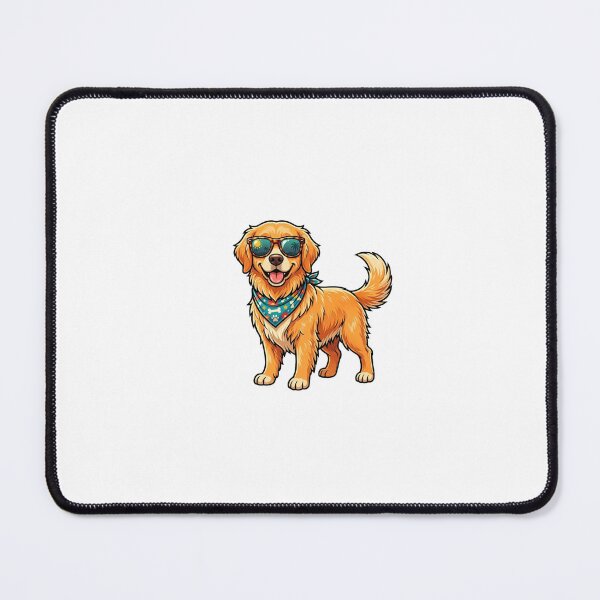 Item preview, Cool Golden Retriever with Sunglasses and Bandana designed and sold by UrbanVoid Studio.