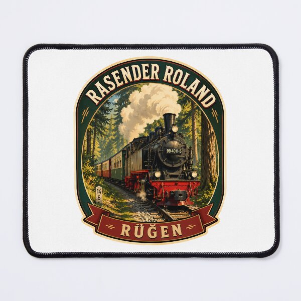 Item preview, Rasender Roland Rügen Island - Vintage Steam Train Retro Badge designed and sold by Digital Dreams Arts.