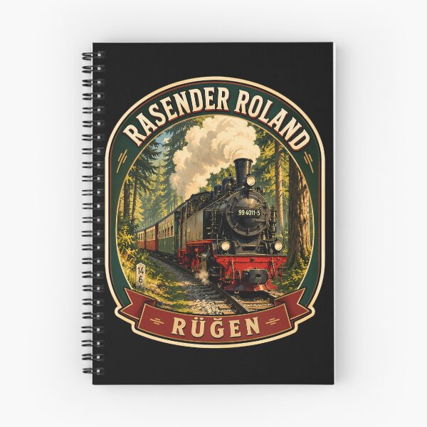 Item preview, Rasender Roland Rügen Island - Vintage Steam Train Retro Badge designed and sold by Digital Dreams Arts.