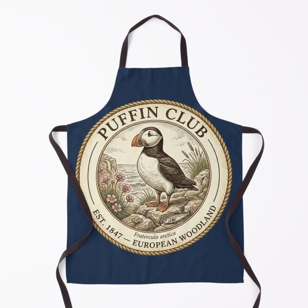 Item preview, Puffin Club Vintage Badge European Wildlife Art designed and sold by CalmCapy Co.