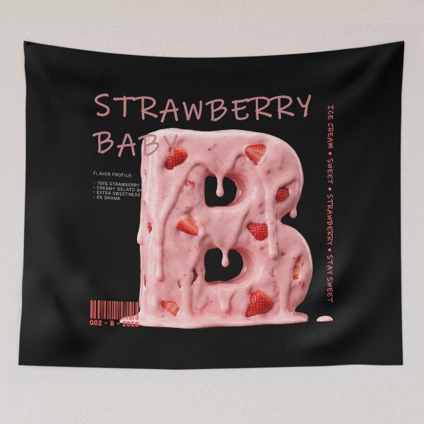 Item preview, Strawberry Baby - Ice Cream Letter B designed and sold by JOCSTOCK.