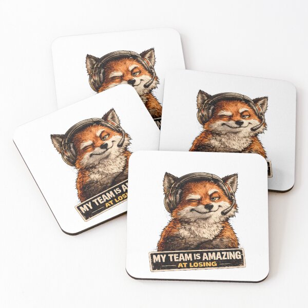 Item preview, My Team Is Amazing At Losing Funny Gamer Fox Meme designed and sold by DryHumorPrints.