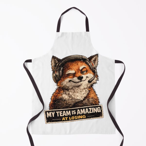 Item preview, My Team Is Amazing At Losing Funny Gamer Fox Meme designed and sold by DryHumorPrints.