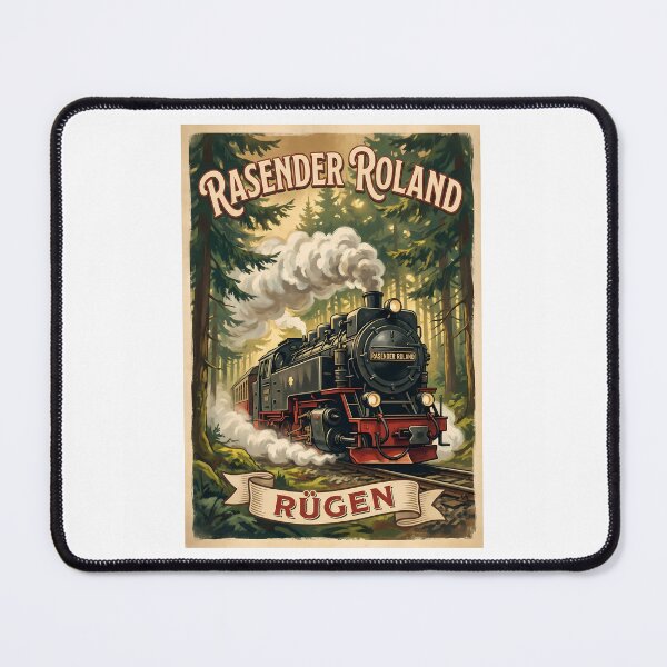 Item preview, Rasender Roland Steam Train Rügen Island Retro Vintage designed and sold by Digital Dreams Arts.