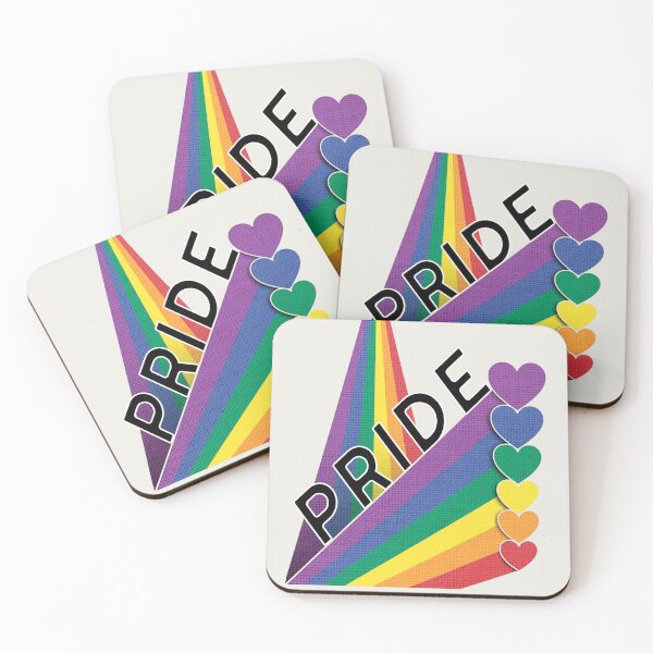 Item preview, Paper Rainbow Pride Flag Bouncing Hearts designed and sold by TackyTime.