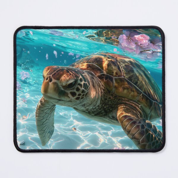 Item preview, Turtle in Cherry Blossom Lagoon designed and sold by FrostyFrisby.