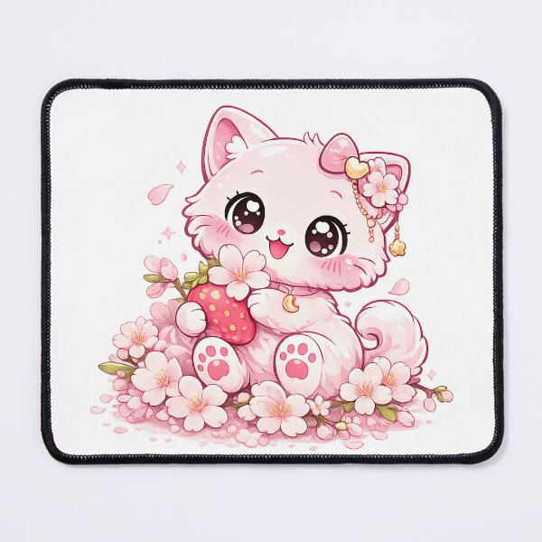 Item preview, Pink Sakura Kawaii Cat designed and sold by PixelMood Stickers.