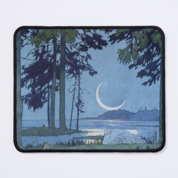Item preview, Night on the shores of Lake IImen – Ivan Bilibin - Vintage Coastal Vineyard Illustration for Art Nouveau Collectors designed and sold by RickE.