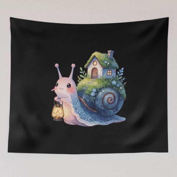 Item preview, Woodland Snail House Sticker | Cozy Cottagecore Fantasy Creature designed and sold by AillustriaAK.