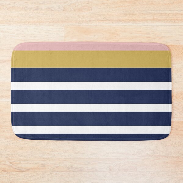 Item preview, Mixed Stripe Pattern in Navy Blue, Blush Pink, Mustard Yellow, and White designed and sold by kierkegaard.