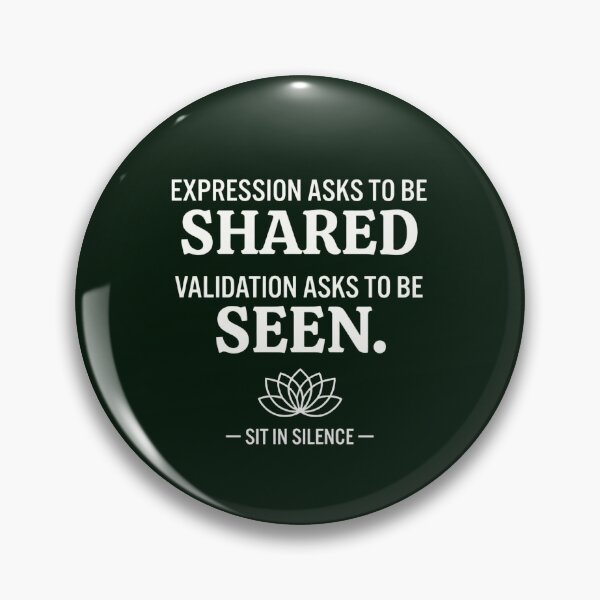 Item preview, Expression vs Validation Minimalist Quote—Soft Stillness.  designed and sold by SitInSilence24.