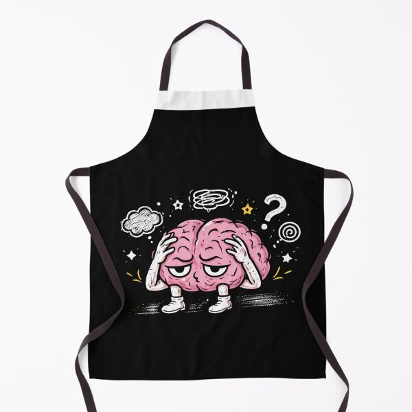 Item preview, Overthinking Brain Cartoon – Funny Anxiety & Mental Health Illustration designed and sold by MoodLay.