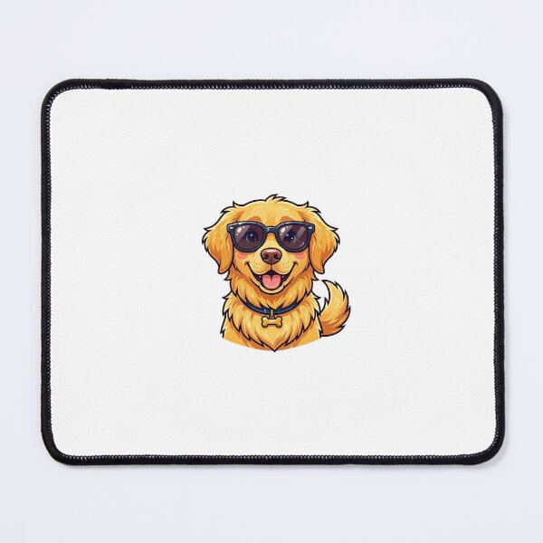 Item preview, Happy Golden Retriever Puppy in Black Sunglasses designed and sold by UrbanVoid Studio.