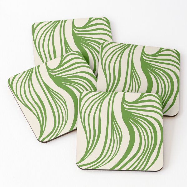 Item preview, Minimalistic Green Abstract Line Art designed and sold by soheedesigns.