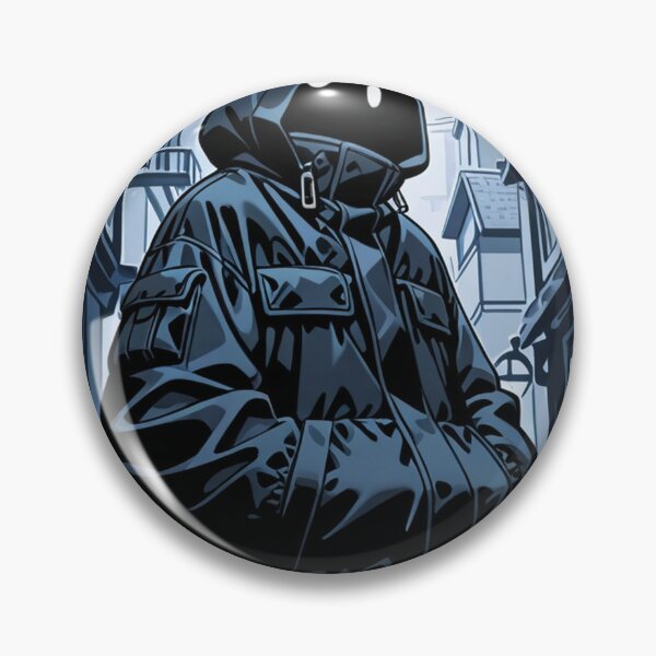 Item preview, Fashion - Man in Black Puffer Jacket Hood Up Streetwear Anime Variant 2 designed and sold by AnimeShin.