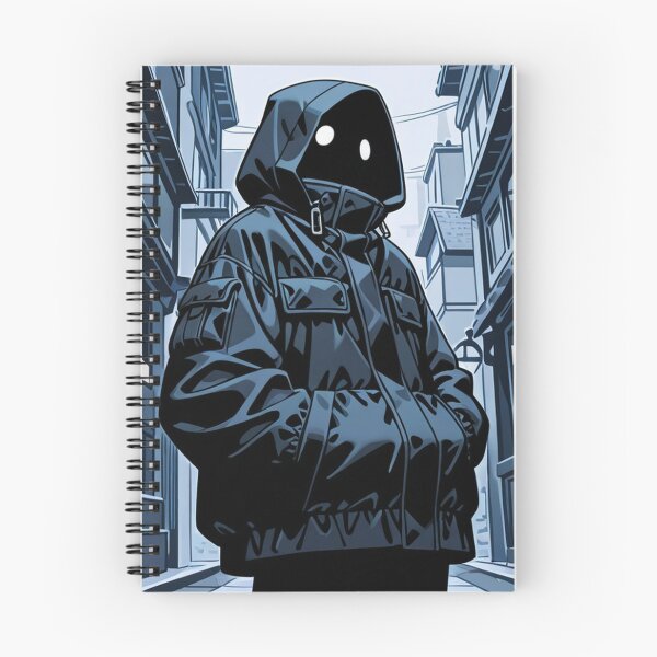 Item preview, Fashion - Man in Black Puffer Jacket Hood Up Streetwear Anime Variant 2 designed and sold by AnimeShin.