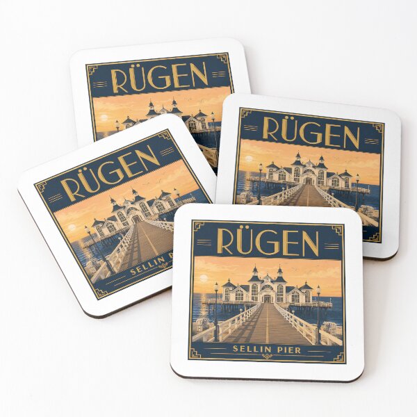 Artikelvorschau, Sellin Pier Insel Rügen - Vintages Art-Deco-Reiseplakat entworfen und verkauft von Digital Dreams Arts.