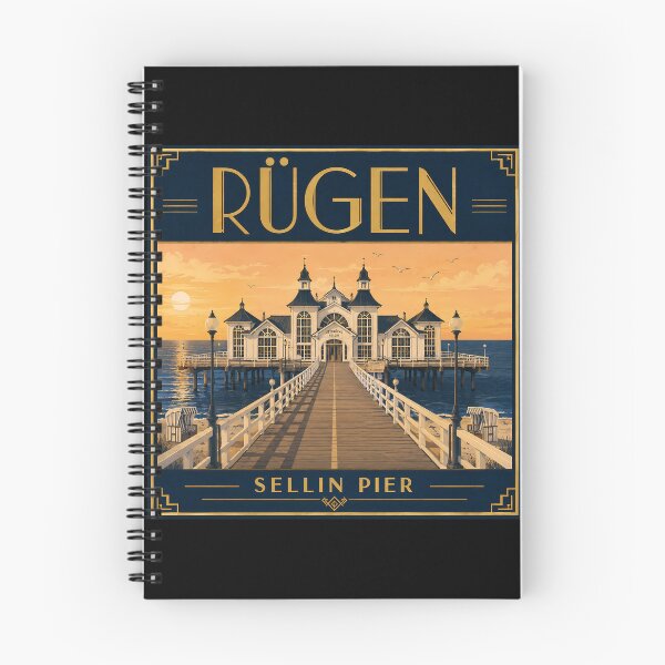 Artikelvorschau, Sellin Pier Insel Rügen - Vintages Art-Deco-Reiseplakat entworfen und verkauft von Digital Dreams Arts.
