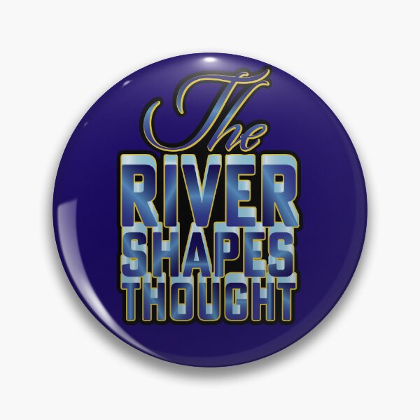 Item preview, The River Shapes Thought, custom font vector graphic text illustration. designed and sold by Art-Horizon.