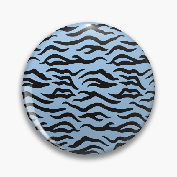 Item preview, Baby Blue And Black Tiger Print designed and sold by pattern-archive.