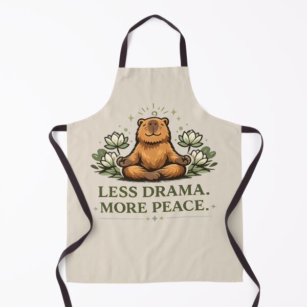 Item preview, Less Drama More Peace Capybara Shirt – Mindfulness Retro Graphic Tee designed and sold by  Artistry in Motion by MADsrecreation.