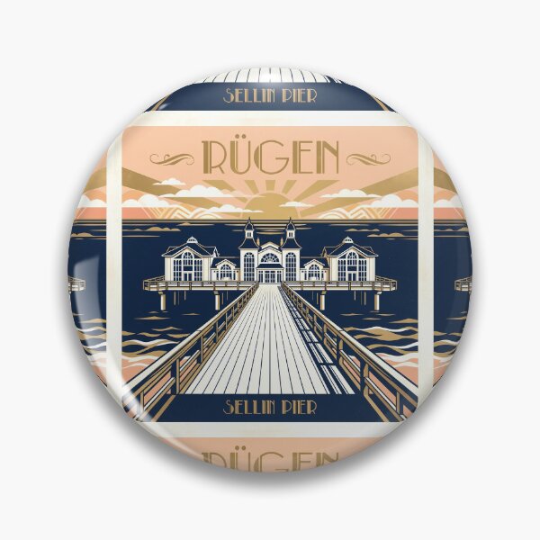 Item preview, Copy of Sellin Pier Rügen Island - Vintage Art Deco Travel Poster designed and sold by Digital Dreams Arts.
