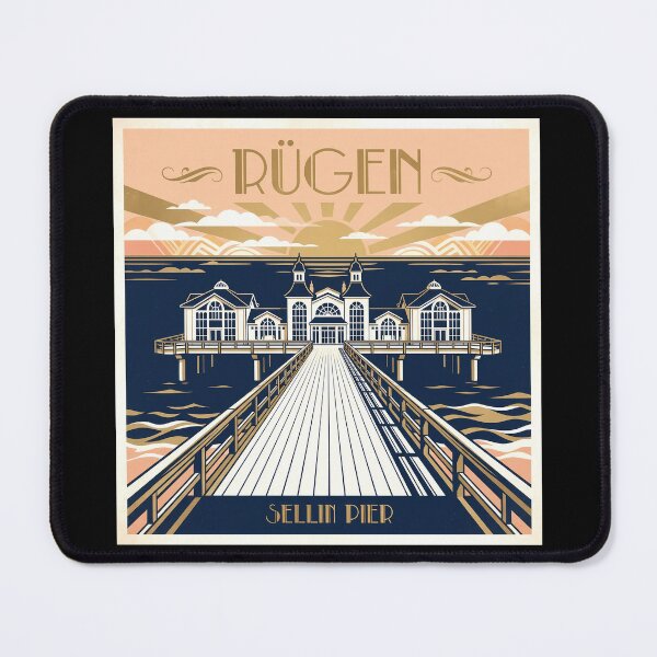 Item preview, Copy of Sellin Pier Rügen Island - Vintage Art Deco Travel Poster designed and sold by Digital Dreams Arts.