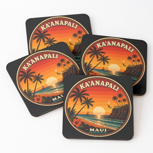 Item preview,  Ka'anapali Beach Maui Vintage Sticker | Black Rock Sunset designed and sold by Swanny's Custom T-shirt and Gift Designs.