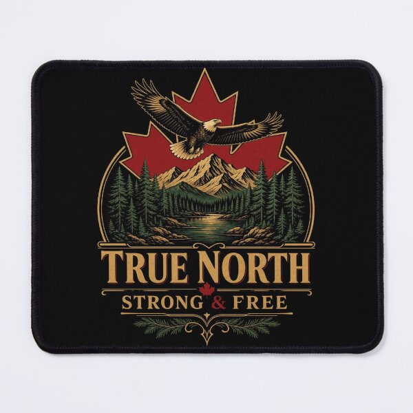 Item preview, True North Strong And Free Eagle Graphic Tee designed and sold by Unleashing Style .