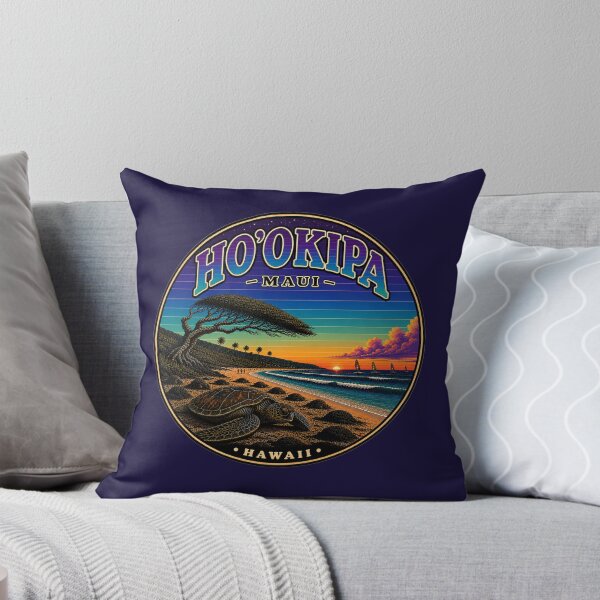 Item preview, Ho'okipa Beach Maui Turtle Colony Retro Travel Sticker designed and sold by Swanny's Custom T-shirt and Gift Designs.