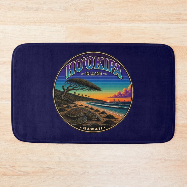 Item preview, Ho'okipa Beach Maui Turtle Colony Retro Travel Sticker designed and sold by Swanny's Custom T-shirt and Gift Designs.