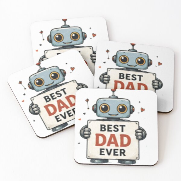 Item preview, Best Dad Ever Cute Retro Robot - Father's Day Gift designed and sold by GUINewAlex.