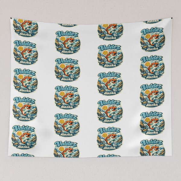 Item preview, Valdez Alaska and Funny fish designed and sold by DamioPolArt.