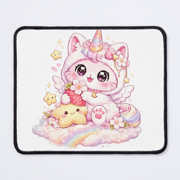 Item preview, Pink Unicorn Kawaii Cat designed and sold by PixelMood Stickers.