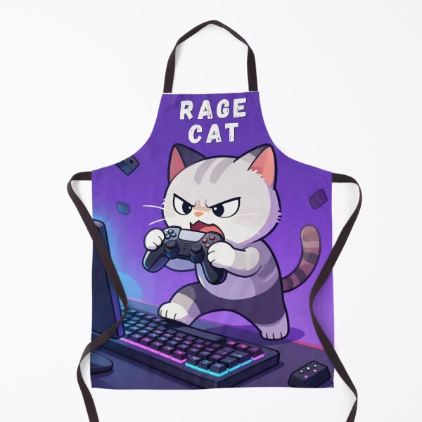 Item preview, Rage Cat - funny gaming cat on PC designed and sold by CreationSpace3005.