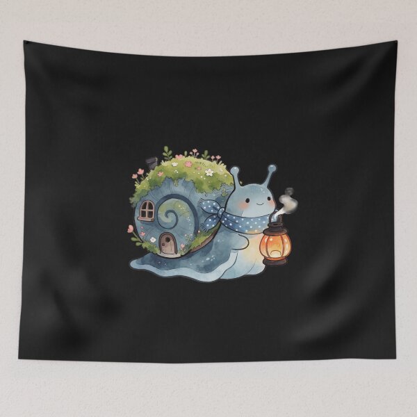 Item preview, Woodland Snail House Sticker | Cozy Cottagecore Fantasy Creature designed and sold by AillustriaAK.