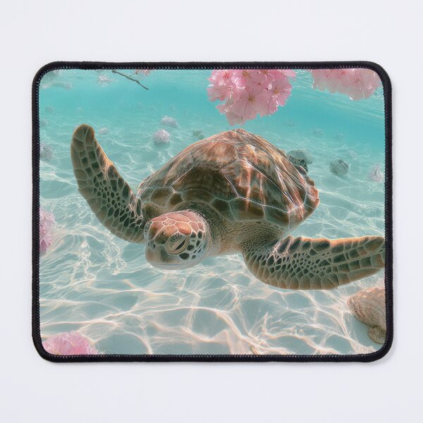 Item preview, Turtle in Cherry Blossom Lagoon designed and sold by FrostyFrisby.