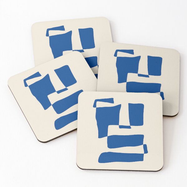 Item preview, Blue Abstract Shapes Art designed and sold by soheedesigns.