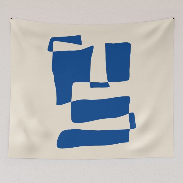 Item preview, Blue Abstract Shapes Art designed and sold by soheedesigns.