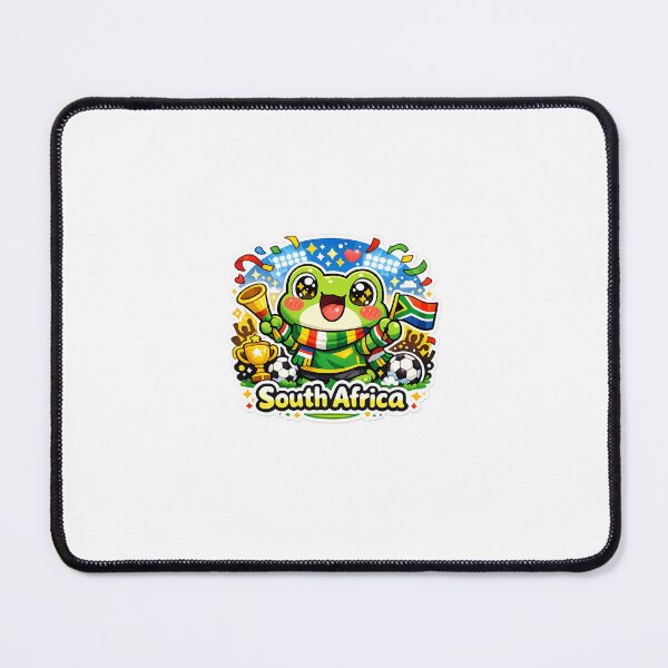 Item preview, Cute South Africa Soccer Frog Kawaii Football Fan designed and sold by Cozy404Lab.