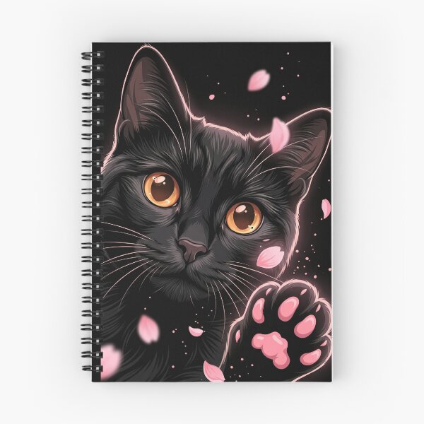 Item preview, Cute Black Cat Paw with Pink Sakura Petals designed and sold by Spiritualwall.