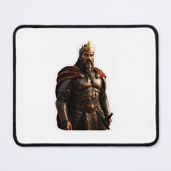 Item preview, Mighty Medieval King in Golden Armor designed and sold by Farheen786.
